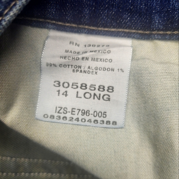 Lee Bootcut Relaxed Fit Jeans Women’s 14 Long At the Waist Stretch YKK Zip A86 - Picture 7 of 12